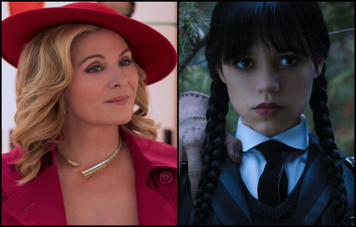 Kim Cattrall a Jenna Ortega.