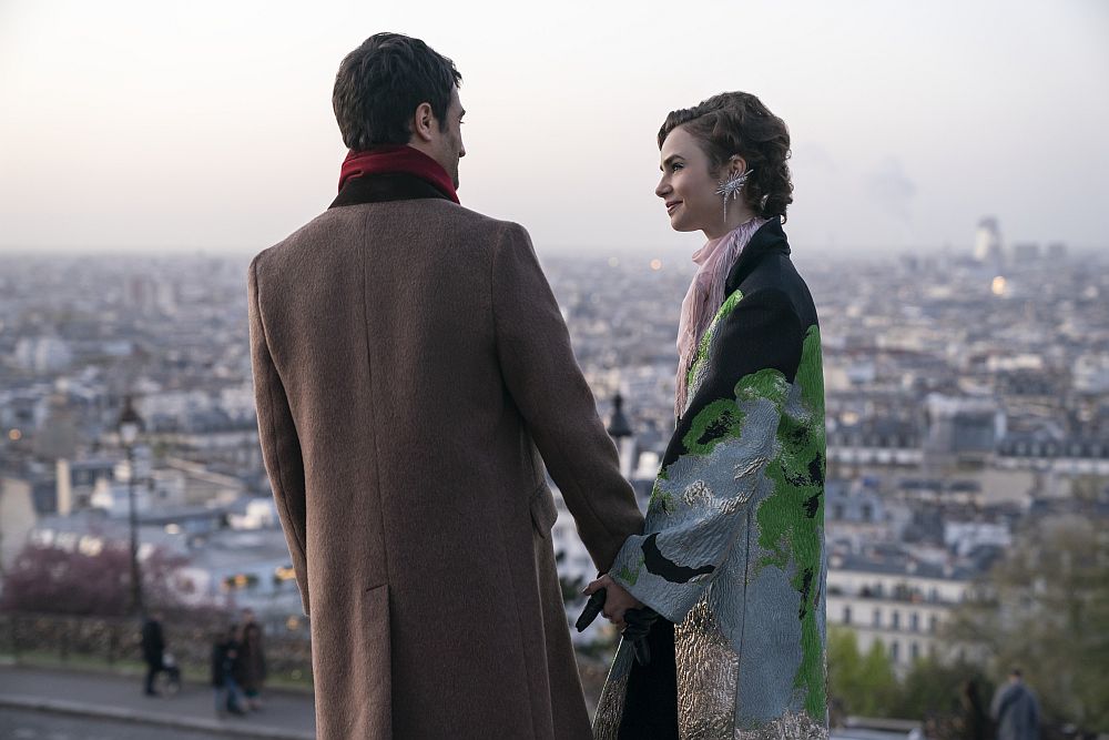 Emily in Paris - Lily Collins as Emily, Eugenio Franceschini as Marcello