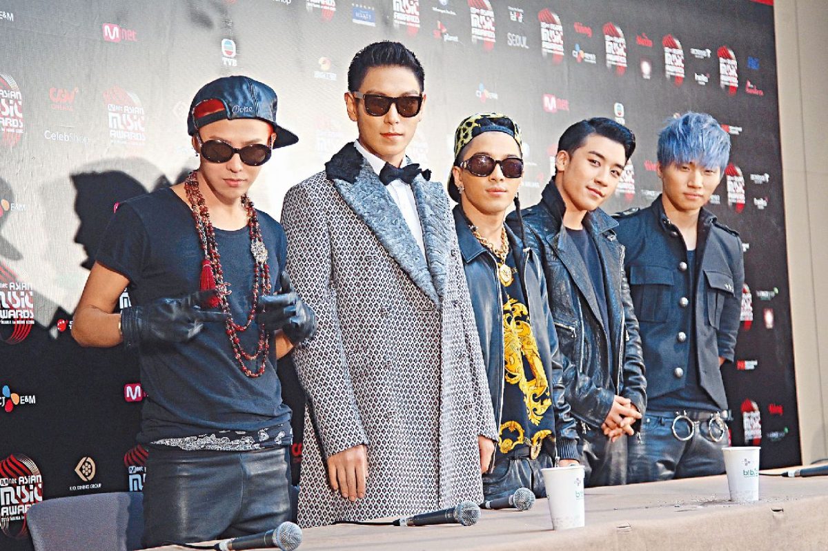 K-pop skupina BigBang v roce 2012