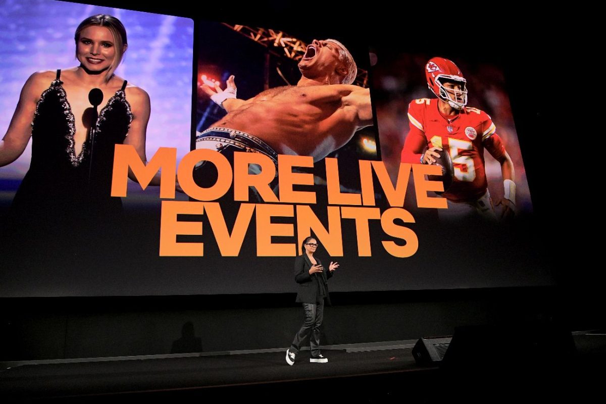 Bela Bajaria, CCO, Netflix speaks onstage during Next On Netflix 2025 Los Angeles at The Egyptian Theatre Hollywood on January 29, 2025 in Los Angeles, California.