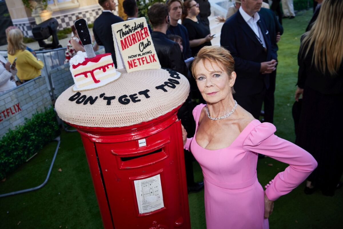 Celia Imrie attends the UK Premiere of Netflix's 'The Thursday Murder Club