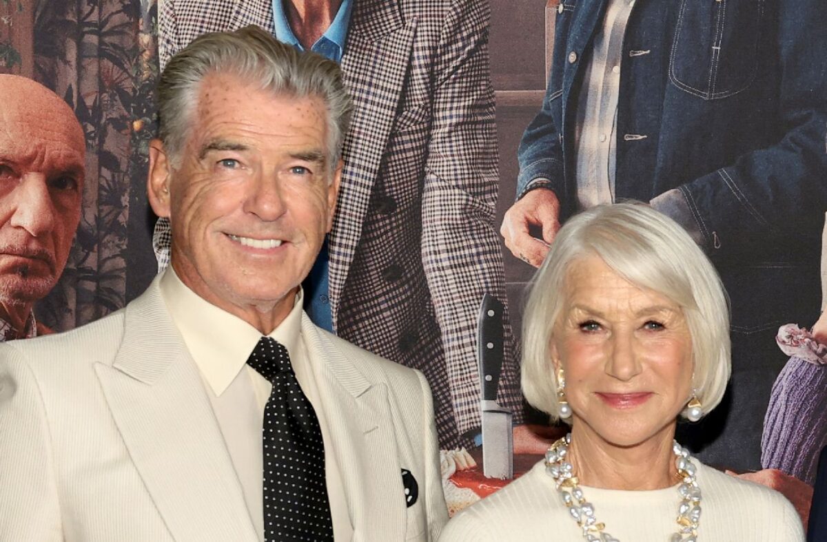 Helen Mirren a Pierce Brisnan - Premiéra filmu Čtvrteční klub amatérských detektivů (The Thursday Murder Club)