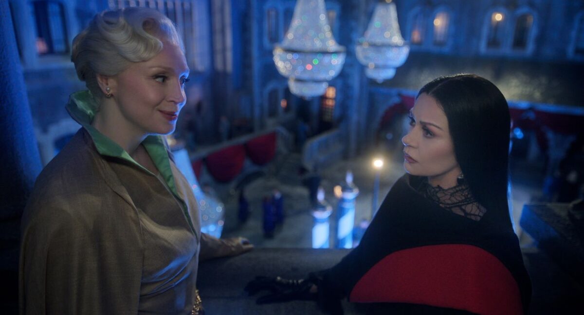 Gwendoline Christie as Principal Weems, Catherine Zeta-Jones as Morticia Addams