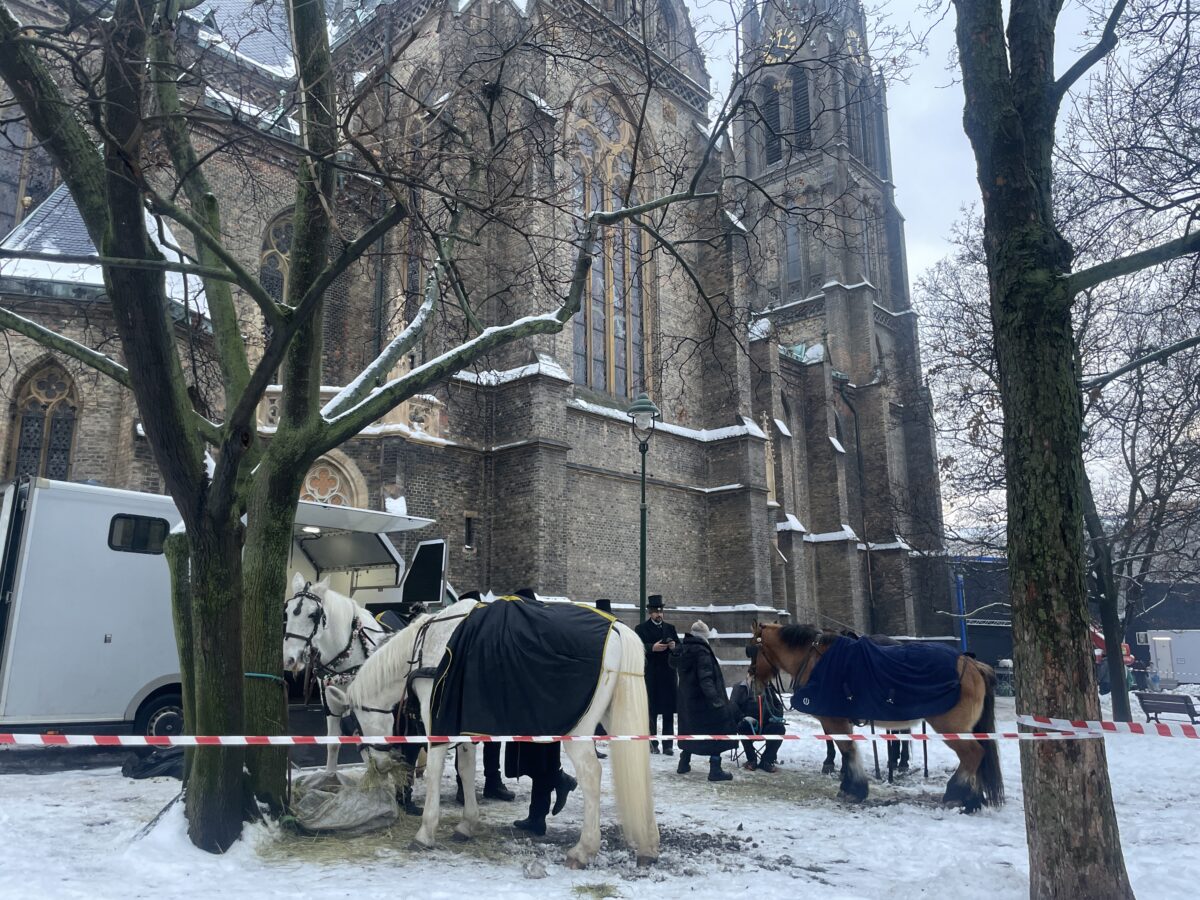 Věk nevinnosti u sv. Ludmily v Praze (natáčení)