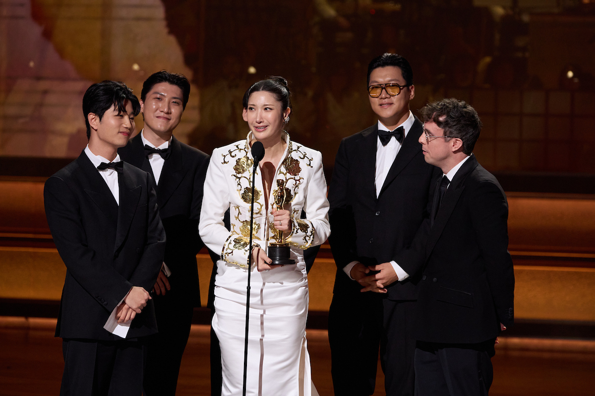 Yuhan, ZHUN, NHD (obscured), EJAE, 24 and Mark Sonnenblick, Oscars 2026