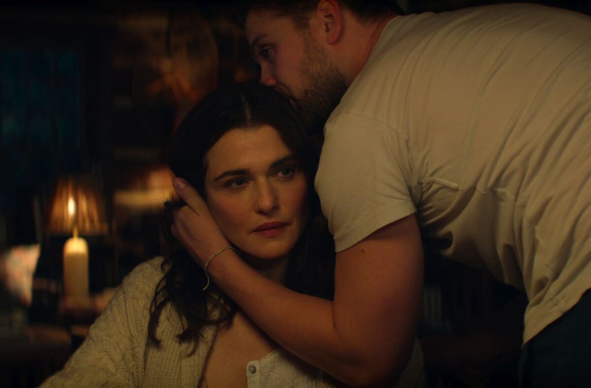 VLADIMIR. Rachel Weisz as The Protagonist and Leo Woodall as Vladimir