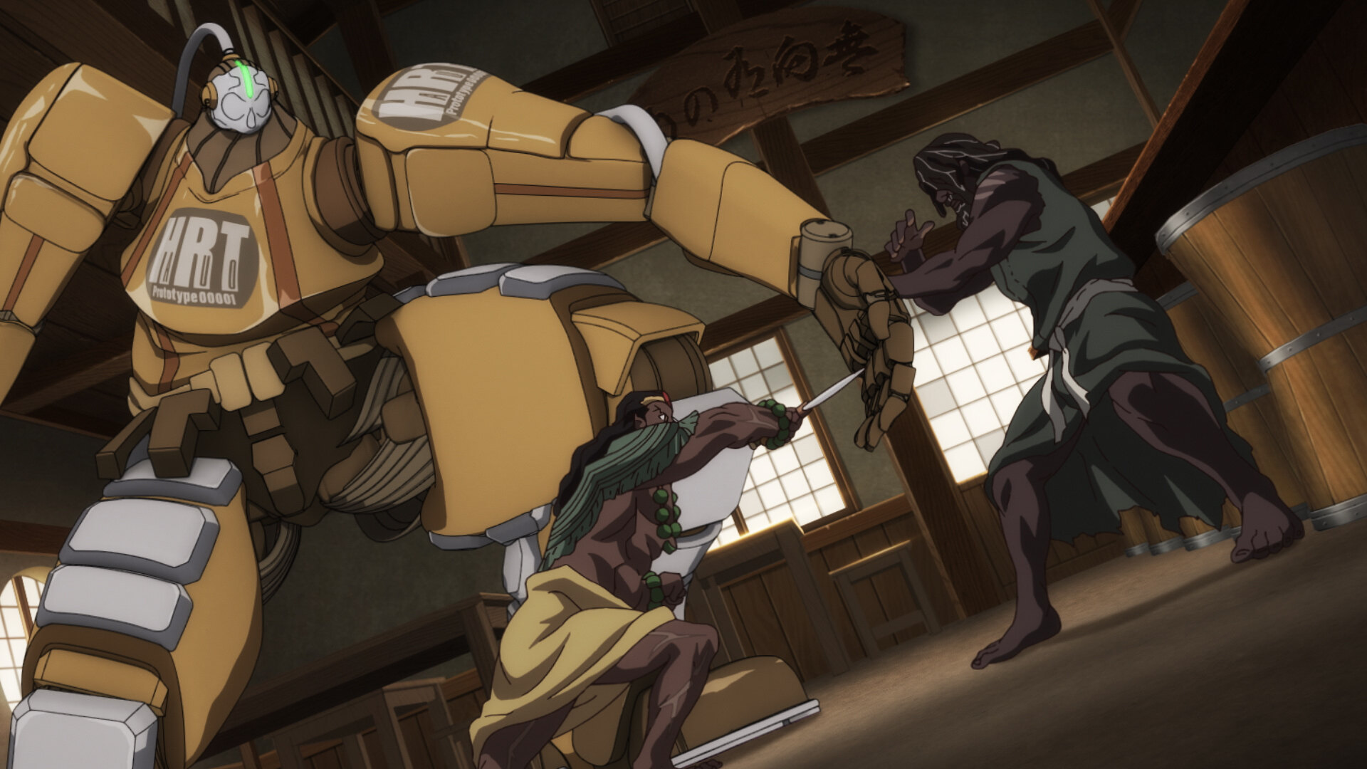 Anime kombinující samuraje, roboty i magii je tady. Černošský samuraj Yasuke musí zachránit Japonsko