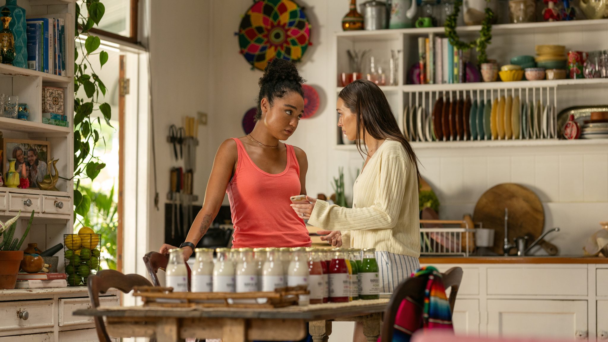 Aisha Dee as Chanelle, Alycia Debnam-Carey as Milla in Apple Cider Vinegar
