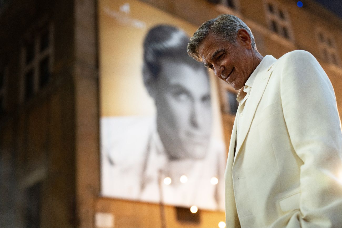 George Clooney as Jay Kelly in Jay Kelly.
