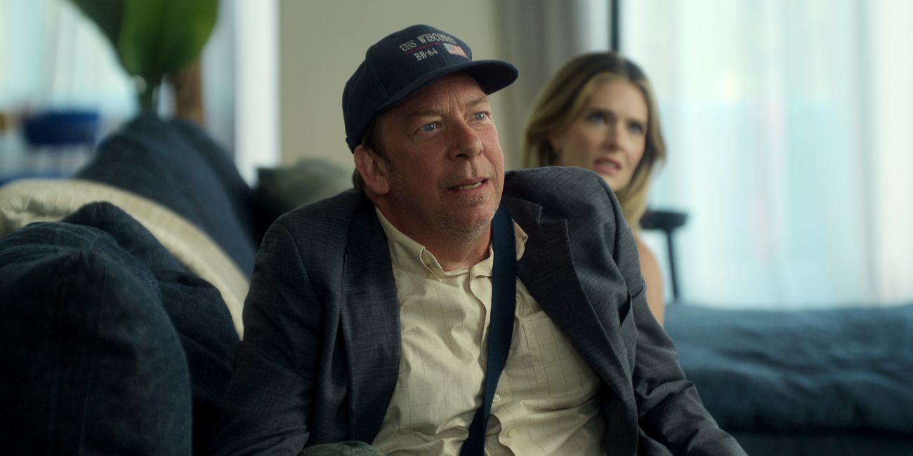 Sirens. (L to R) Bill Camp as Bruce, Meghann Fahy as Devon