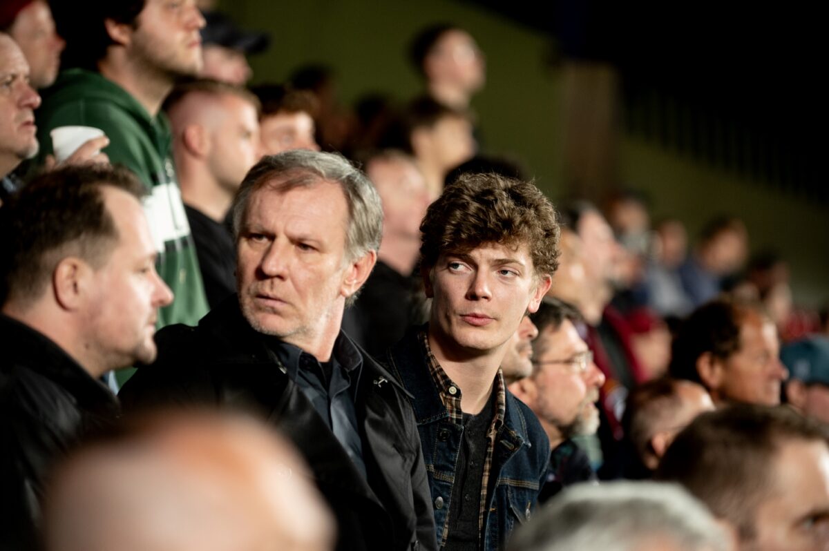 Petr Uhlík na zápase se svým tchánem