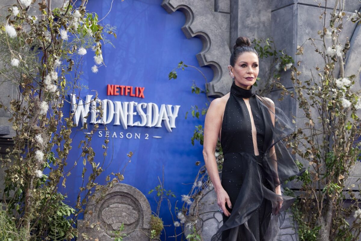 Catherine Zeta-Jones attends the Global Premiere of Netflix's 'Wednesday' Season 2