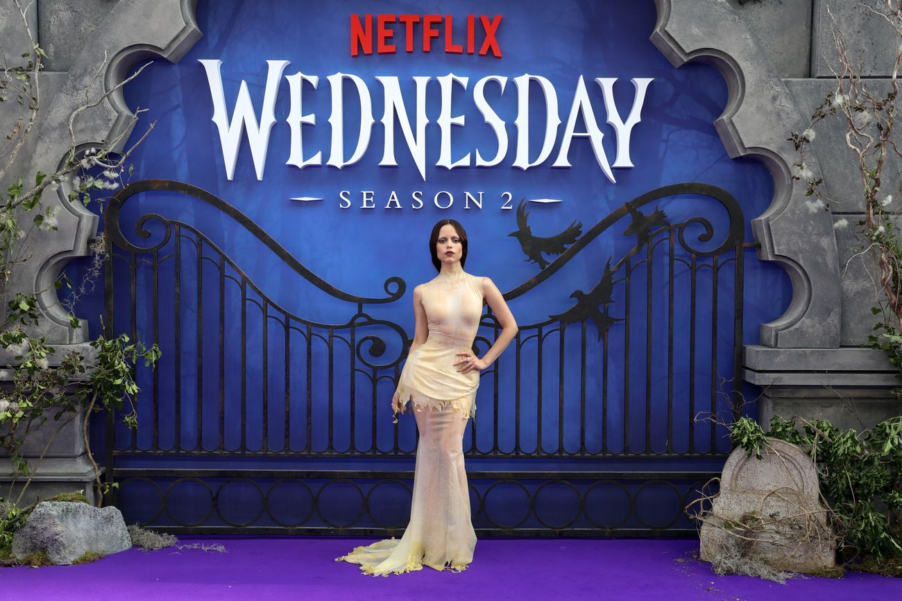 Jenna Ortega attends the Global Premiere of Netflix's 'Wednesday' Season 2, Part 1 at Central Hall Westminster, London on July 30th, 2025