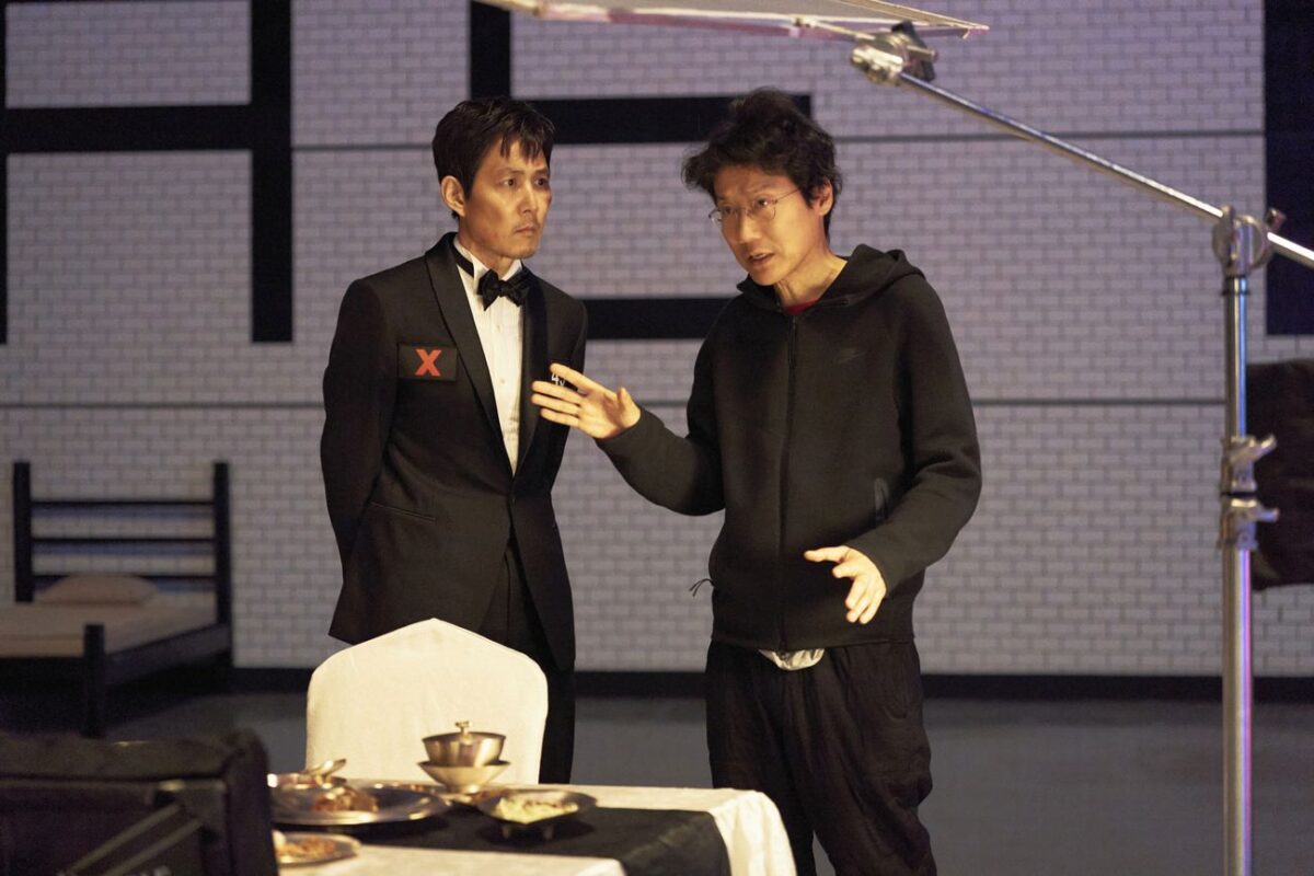 Lee Jung-jae as Seong Gi-hun, Director Hwang Dong-hyuk in Squid Game S3