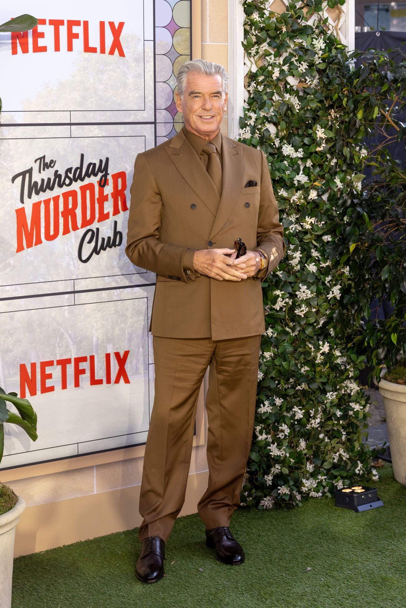 Pierce Brosnan attends the UK Premiere of Netflix's 'The Thursday Murder Club
