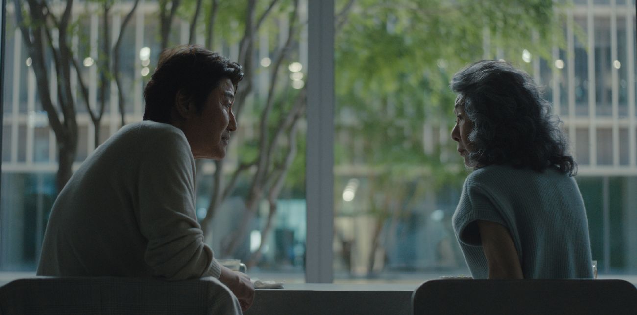 Beef. Song Kang-ho as Dr. Kim, Youn Yuh-jung as Chairwoman Park