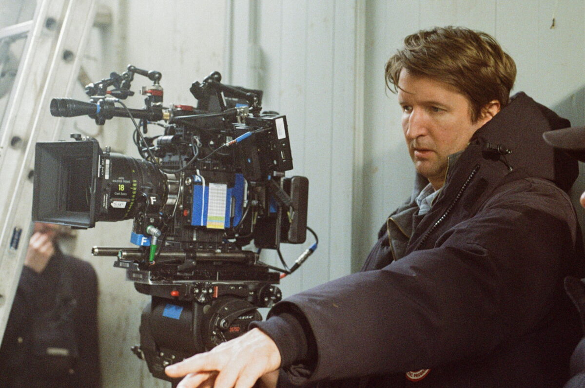 Režisér Tom Hooper na natáčení Dánské dívky